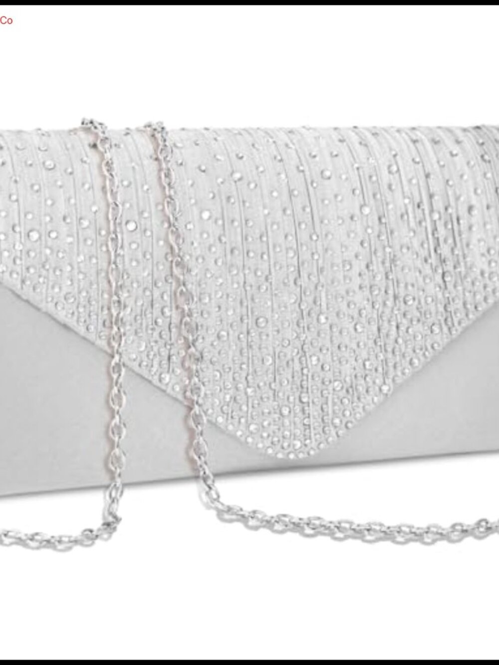 Rhinestone Clutch Evening Bag Satin Formal Wedding Party Purse